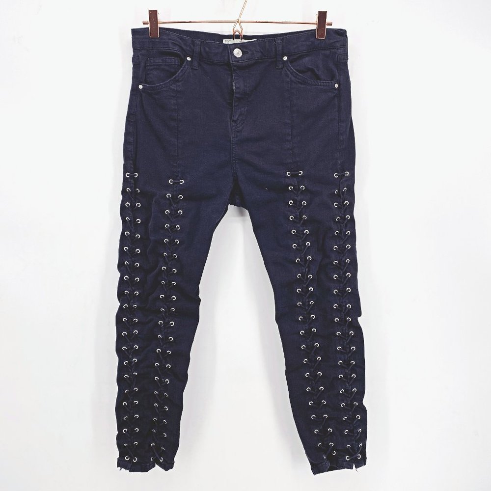 Topshop Moto Lace Up Jamie Jeans